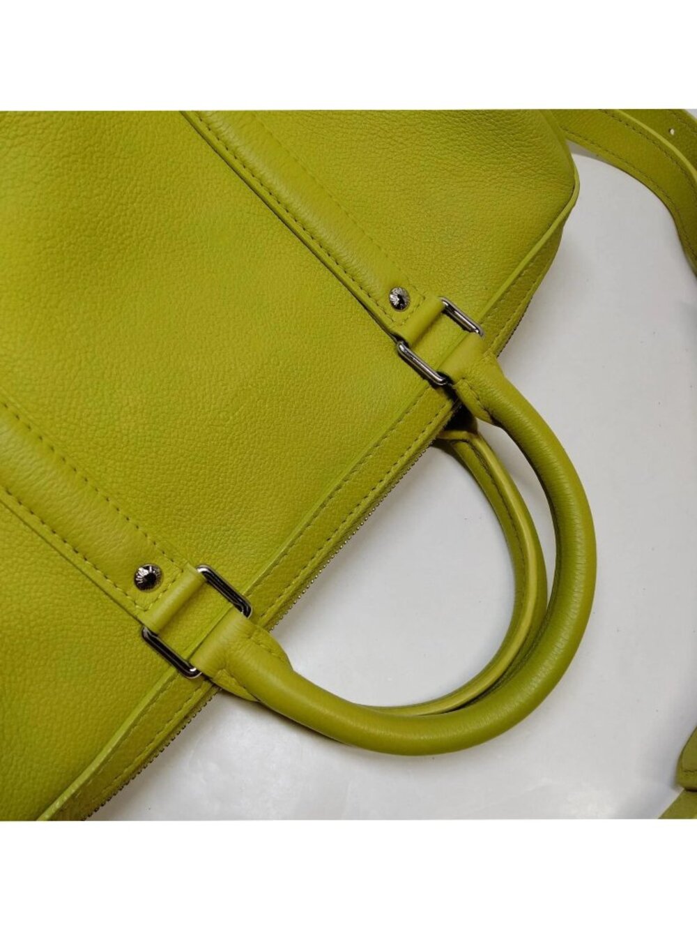 Authentic Louis Vuitton Sofia Coppola SC Bag PM Yellow Leather Satchel Crossbody - Picture 7 of 16